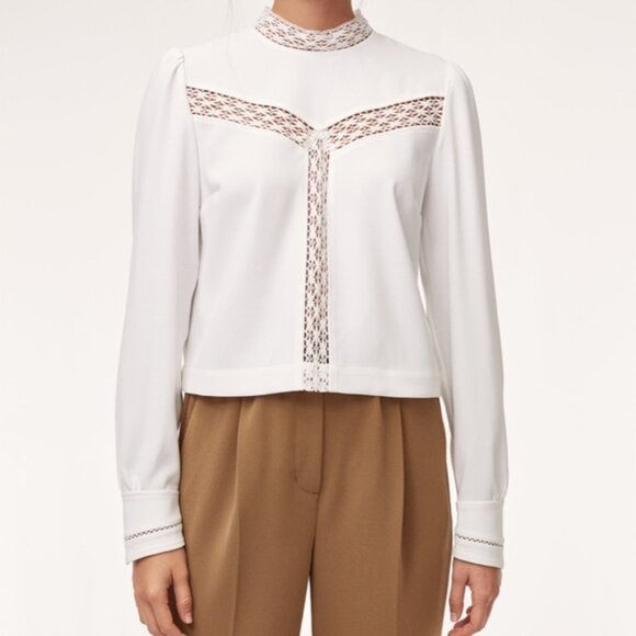 Aritzia Wilfred White Delaney Blouse - Picture 1 of 10